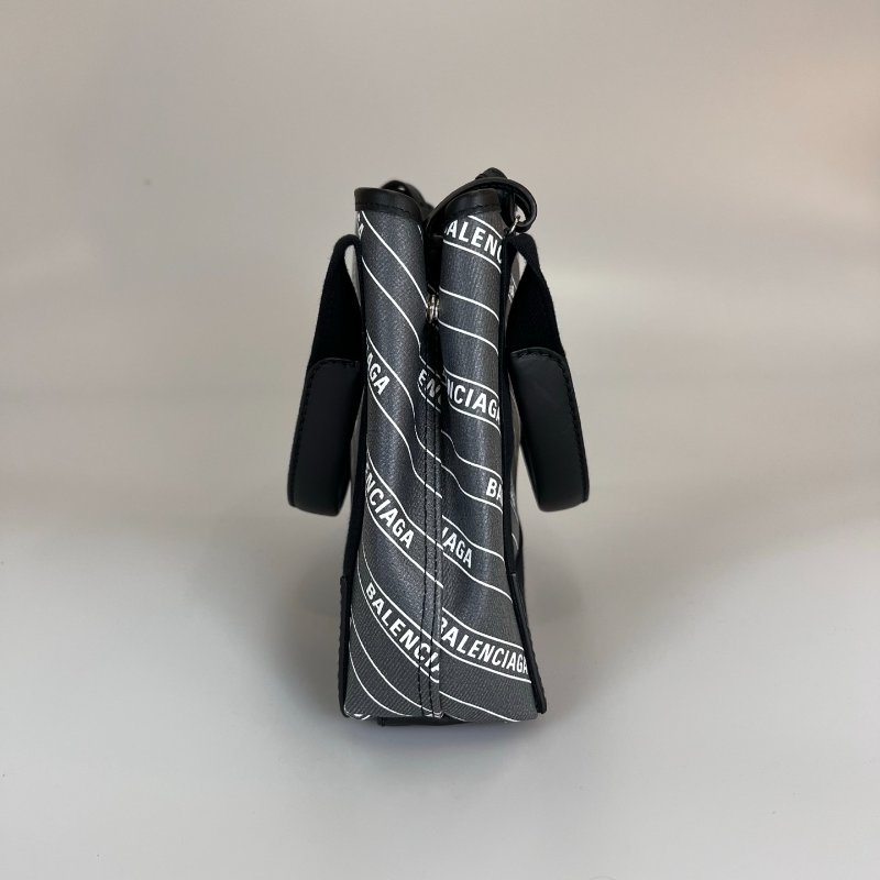 BALENCIAGA 黑銀灰滿版CABAS托特包 XS-3