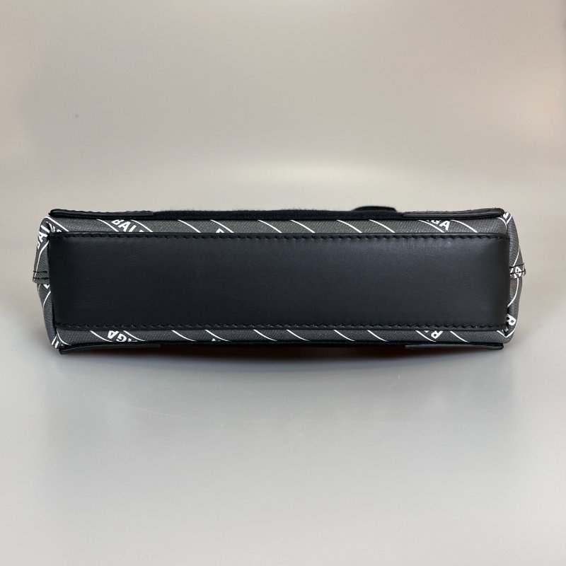 BALENCIAGA 黑銀灰滿版CABAS托特包 XS-6