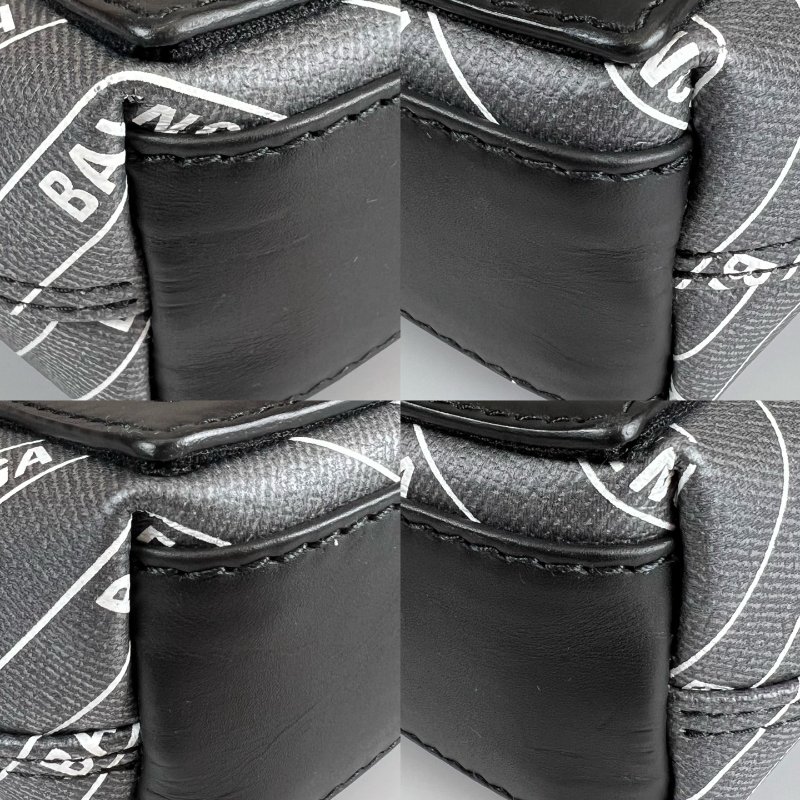 BALENCIAGA 黑銀灰滿版CABAS托特包 XS-9