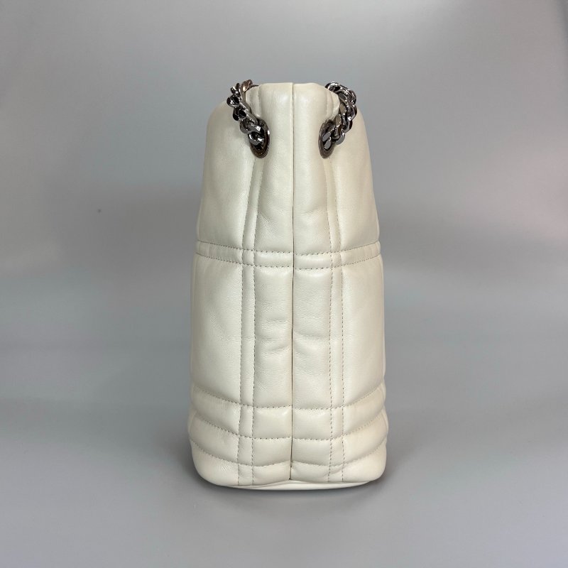 BURBERRY 白皮革LOLA水桶包-3