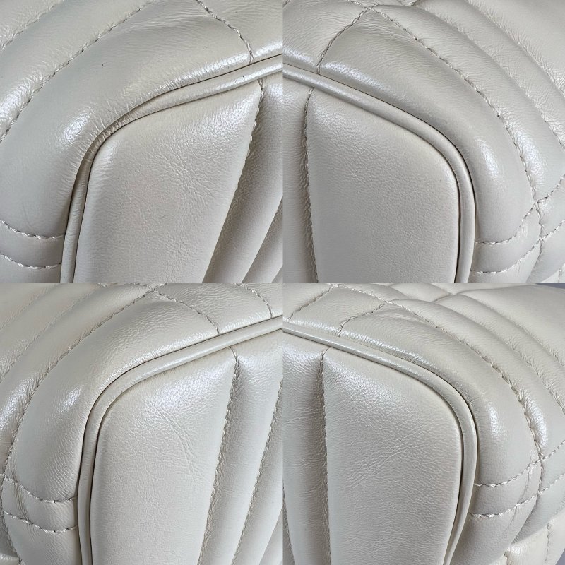 BURBERRY 白皮革LOLA水桶包-10