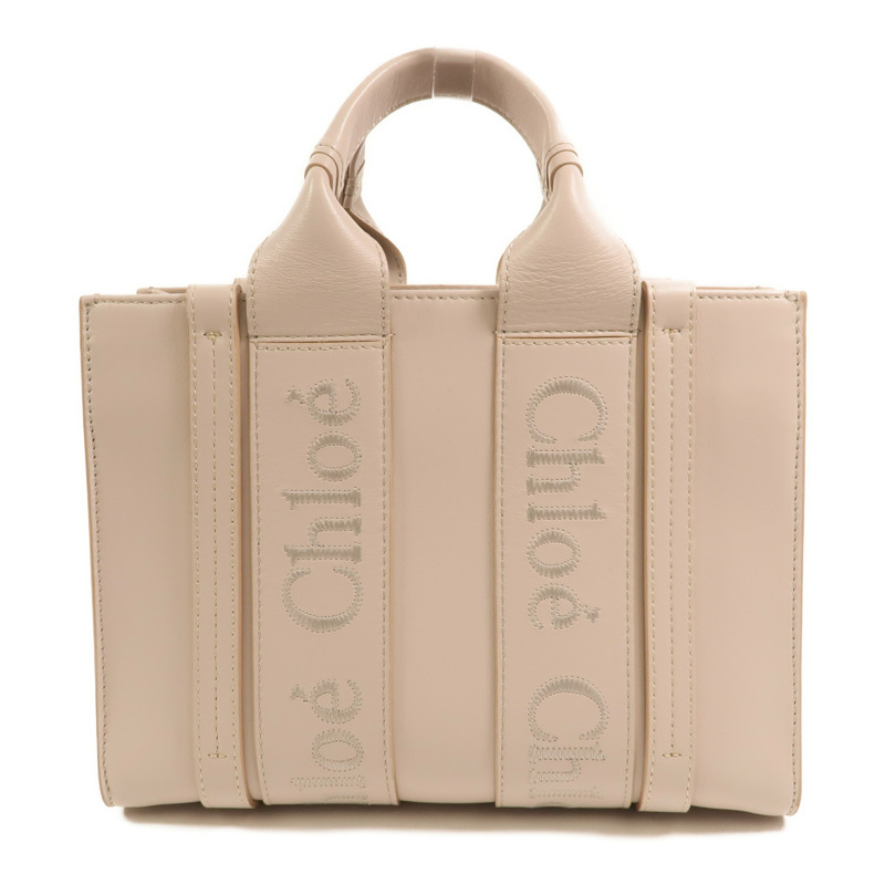 Chloe 牛皮皮革Woody Small手挽肩背兩用袋-1