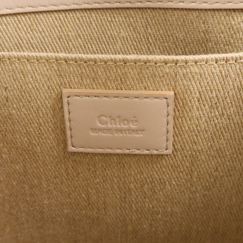 Chloe 牛皮皮革Woody Small手挽肩背兩用袋-5