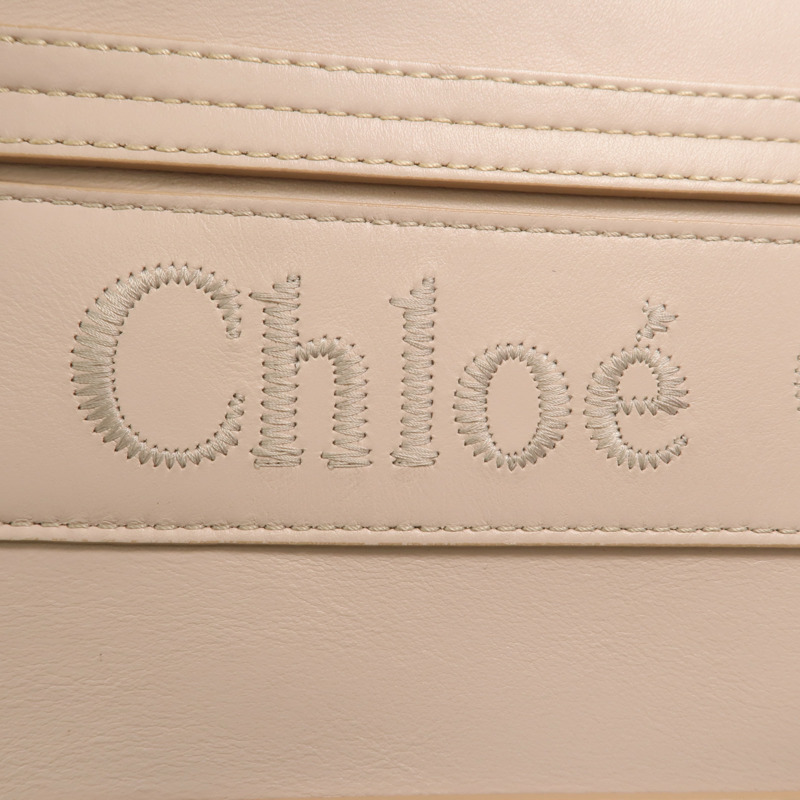 Chloe 牛皮皮革Woody Small手挽肩背兩用袋-8