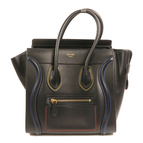 CELINE 牛皮皮革Micro Luggage金扣手挽袋