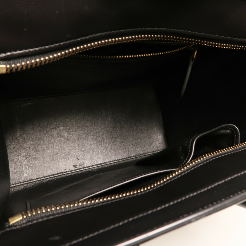 CELINE 牛皮皮革Micro Luggage金扣手挽袋-4