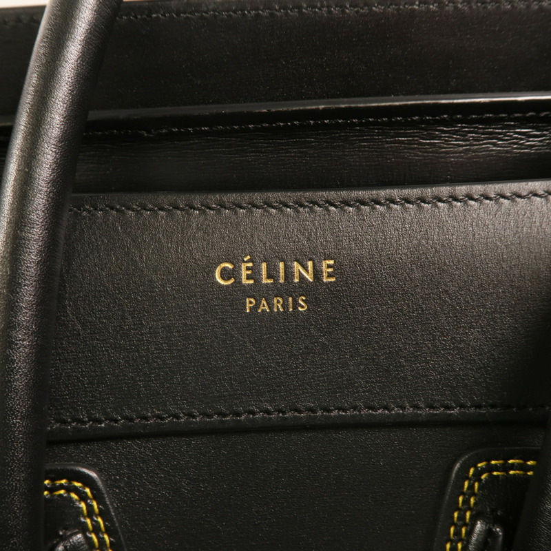 CELINE 牛皮皮革Micro Luggage金扣手挽袋-8