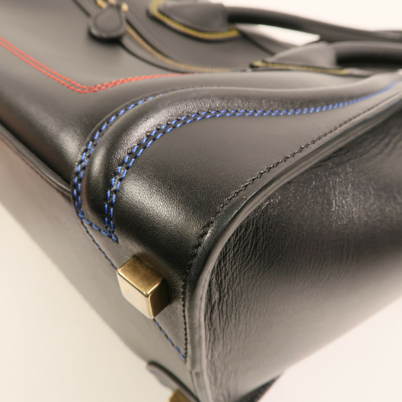 CELINE 牛皮皮革Micro Luggage金扣手挽袋-10
