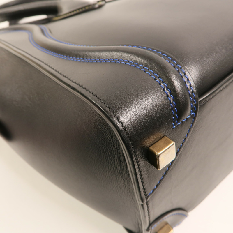 CELINE 牛皮皮革Micro Luggage金扣手挽袋-13
