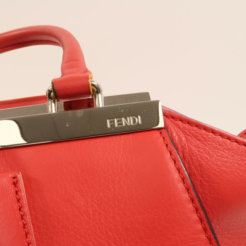FENDI 牛皮皮革Mini 3 Jours銀扣手挽肩背兩用袋-9