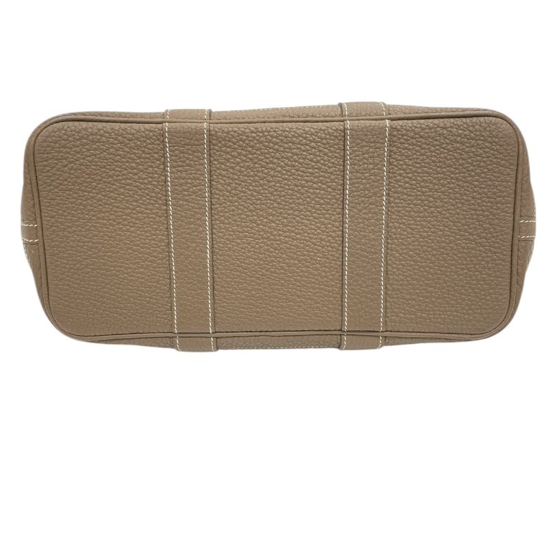 HERMES 愛馬仕 GARDEN PARTY 30 托特包 皮革 大象灰 銀釦-4