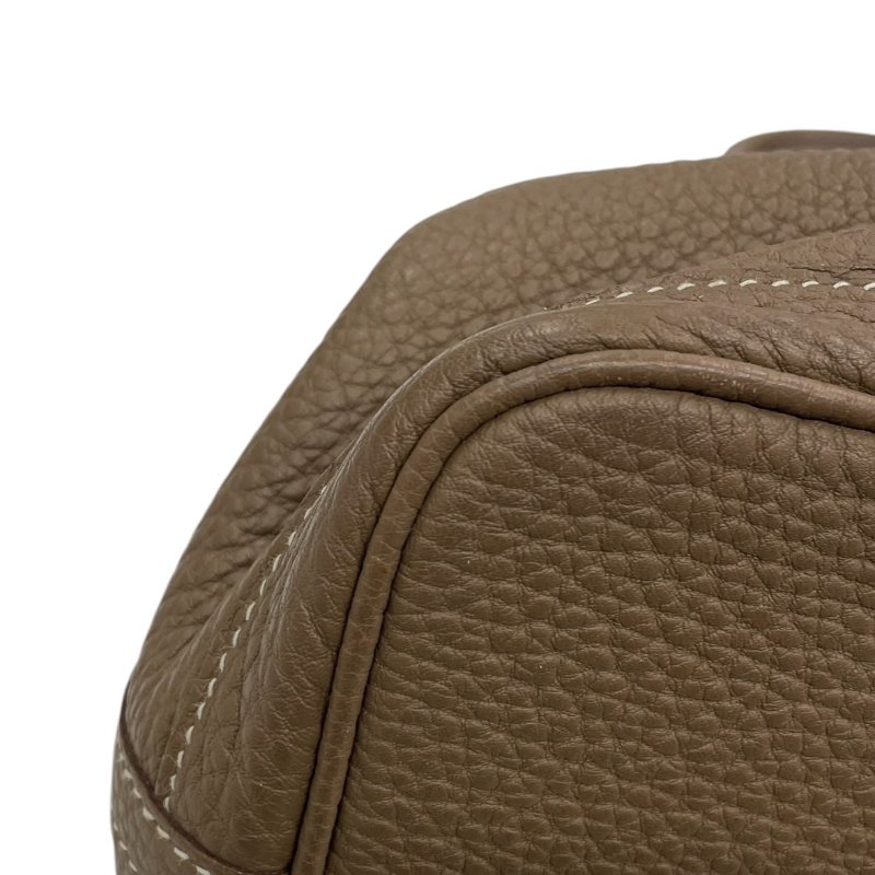 HERMES 愛馬仕 GARDEN PARTY 30 托特包 皮革 大象灰 銀釦-5