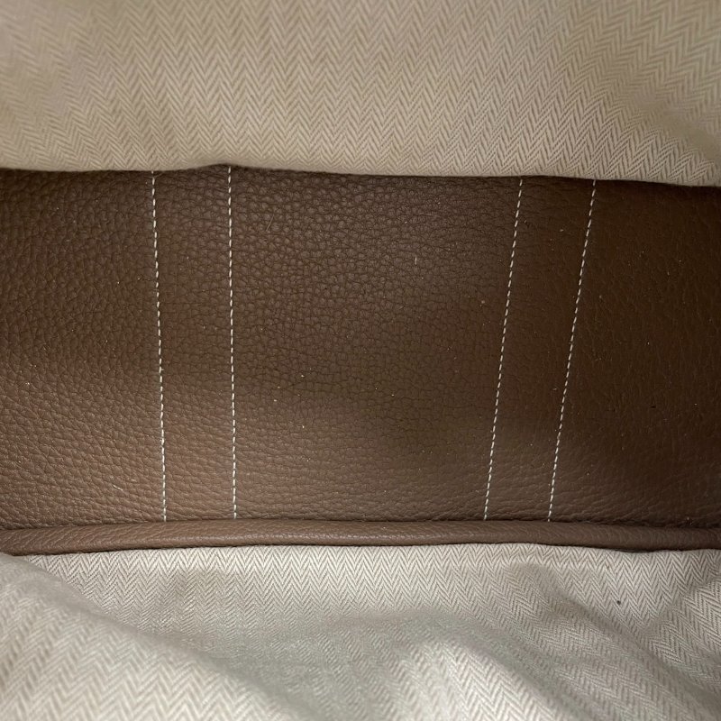 HERMES 愛馬仕 GARDEN PARTY 30 托特包 皮革 大象灰 銀釦-13