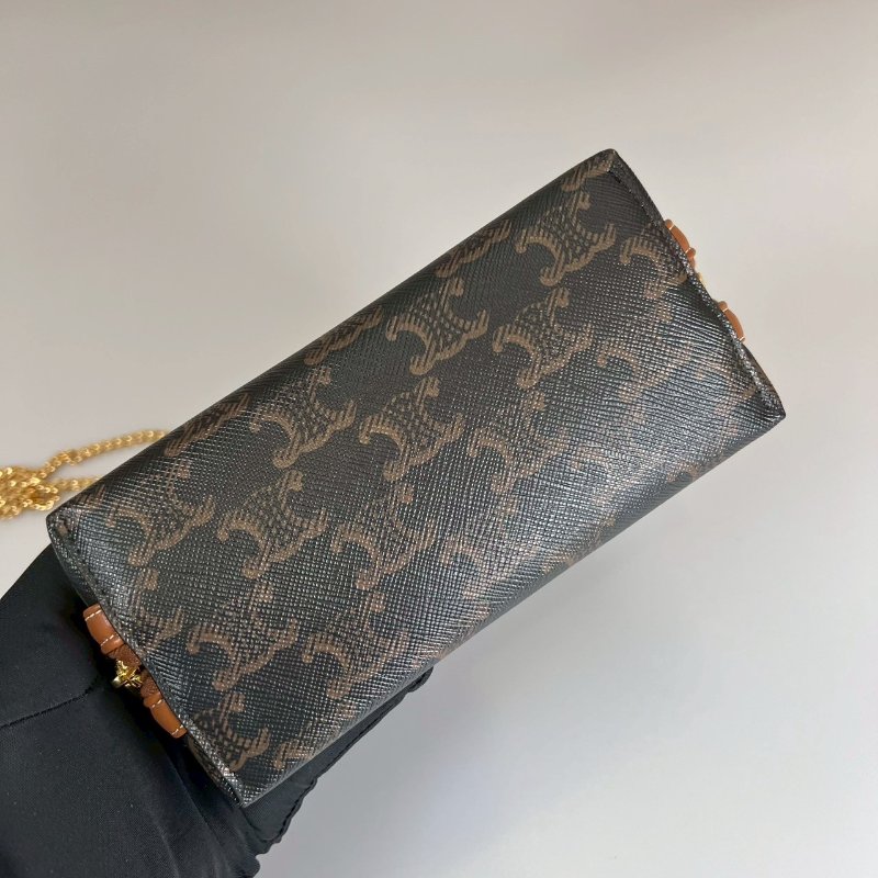 CELINE 老花貝殼包-5