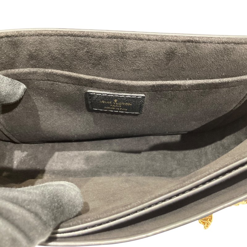 LOUIS VUITTON 路易威登 M53382 VERY MESSENGER 側背包 皮革 老花 黑色-9