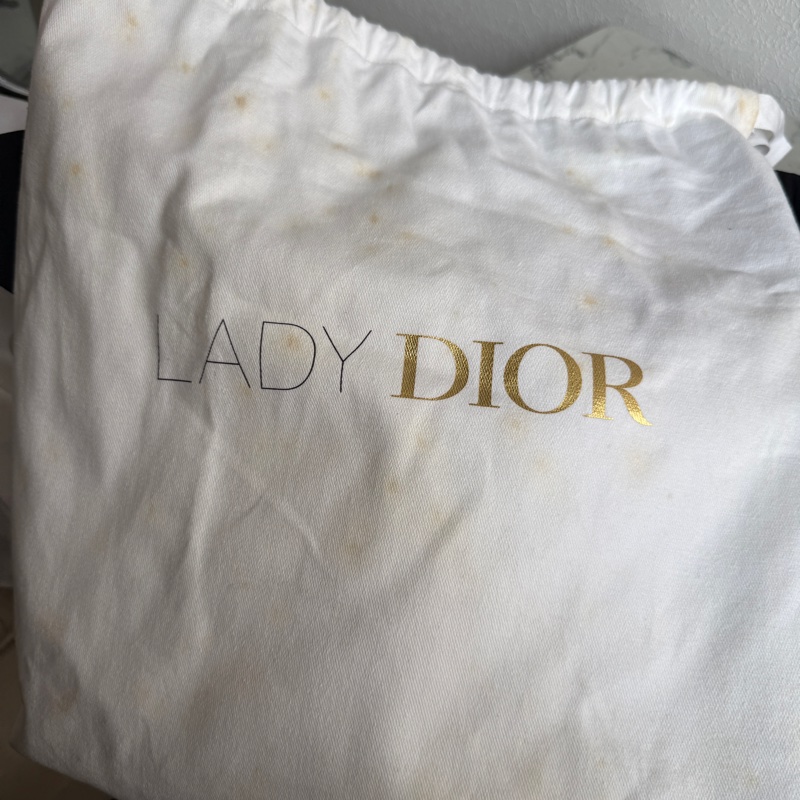 Dior 黛妃 有斜背帶 5*5 奶茶色-10