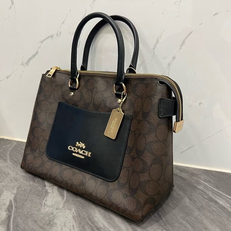 Coach老花黑棕包-2