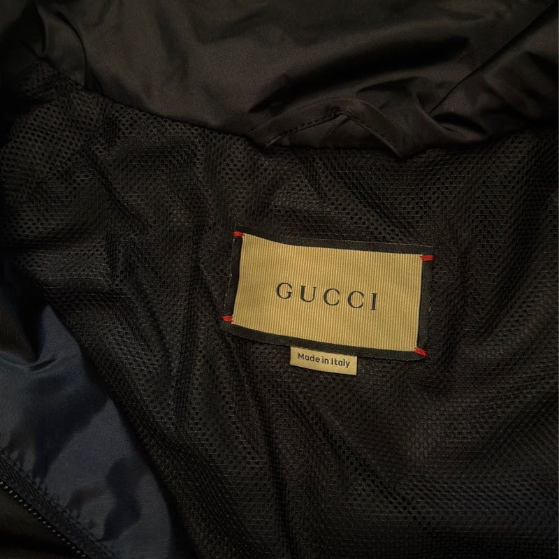 GUCCI FW22 純色雙拉鏈連帽夾克 衝鋒衣 防風外套🔫-5