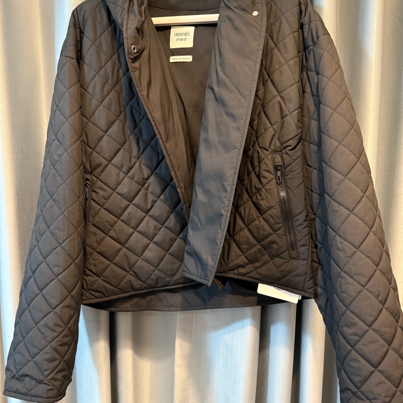 Hermes菱格紋短款棉服-2