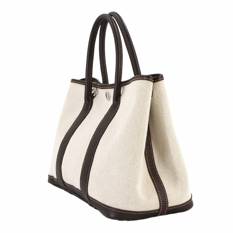 愛馬仕 Garden TPM 兩用托特單肩手提包,H 帆布皮革,天然栗色 □H 印記派對-2