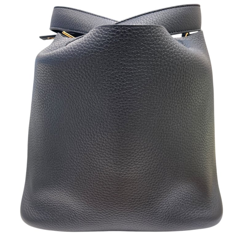 HERMES 愛馬仕 PICOTIN 22 牛皮 黑色 金釦-3