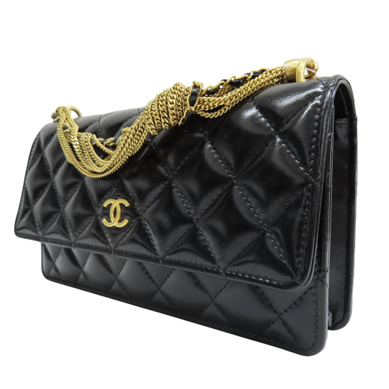 黑色 菱格紋 牛皮 WOC 肩背包【CHANEL 香奈兒】 AP4030B-2