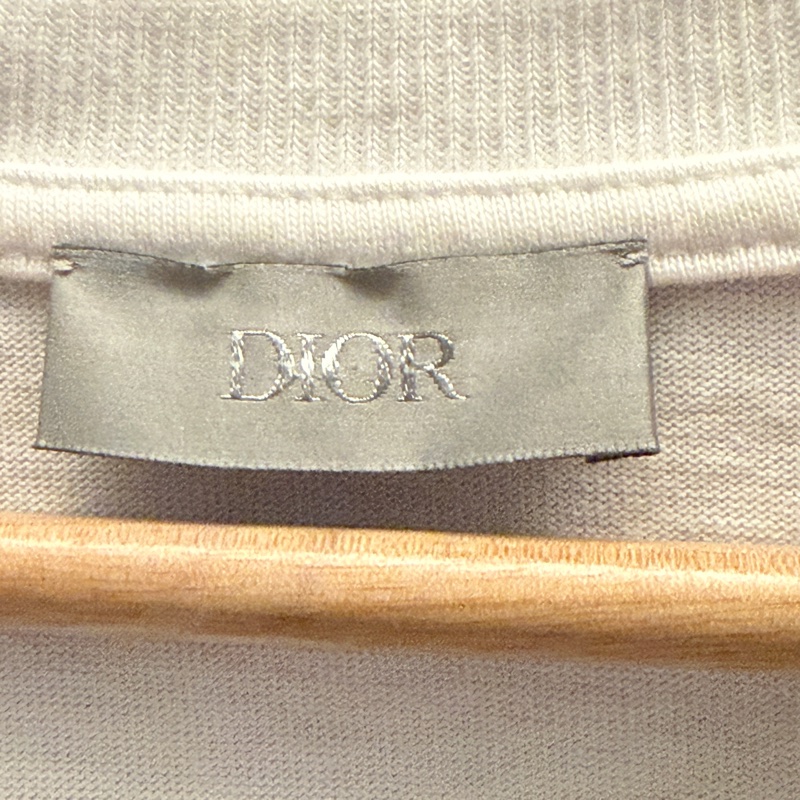 Dior 刺繡白色短袖-3