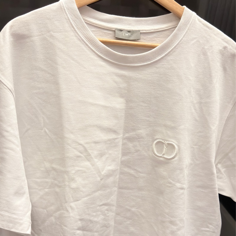 Dior 刺繡白色短袖-5