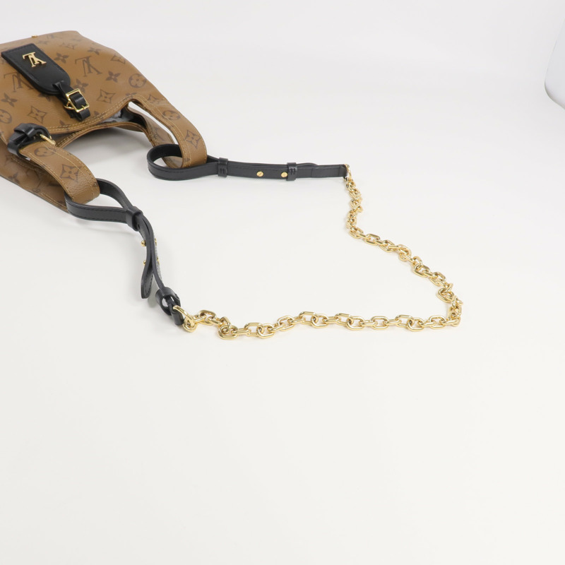 LOUIS VUITTON Monogram Reverse Atlantis BB金扣手挽肩背兩用袋-4