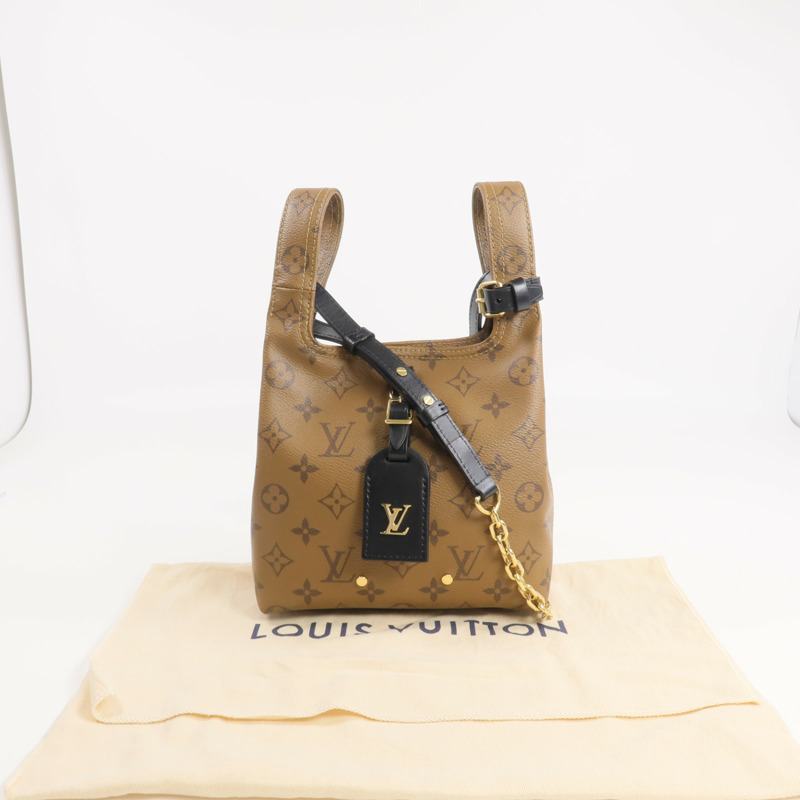 LOUIS VUITTON Monogram Reverse Atlantis BB金扣手挽肩背兩用袋-13