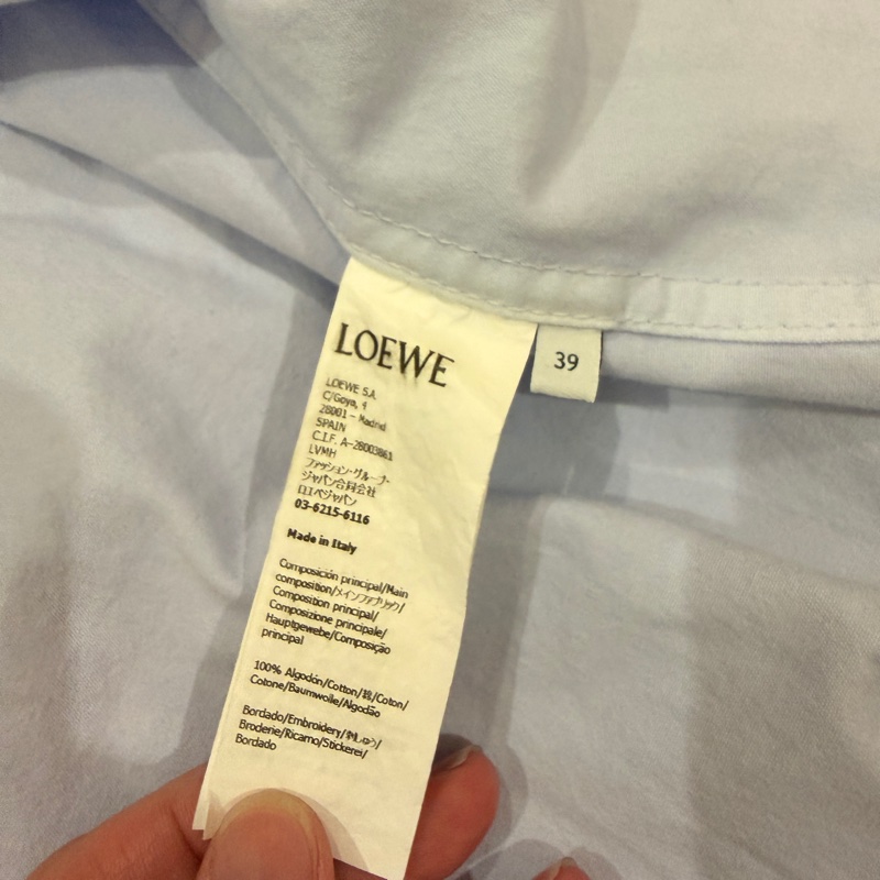 LOEWE羅意威淺藍色口袋襯衫外套 尺寸:39-3