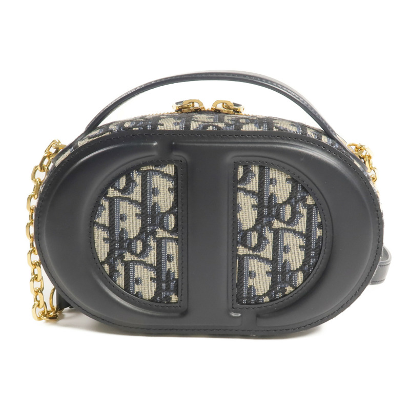 Dior 帆布/皮革CD Signature Oval Camera金扣手挽肩背兩用袋-1