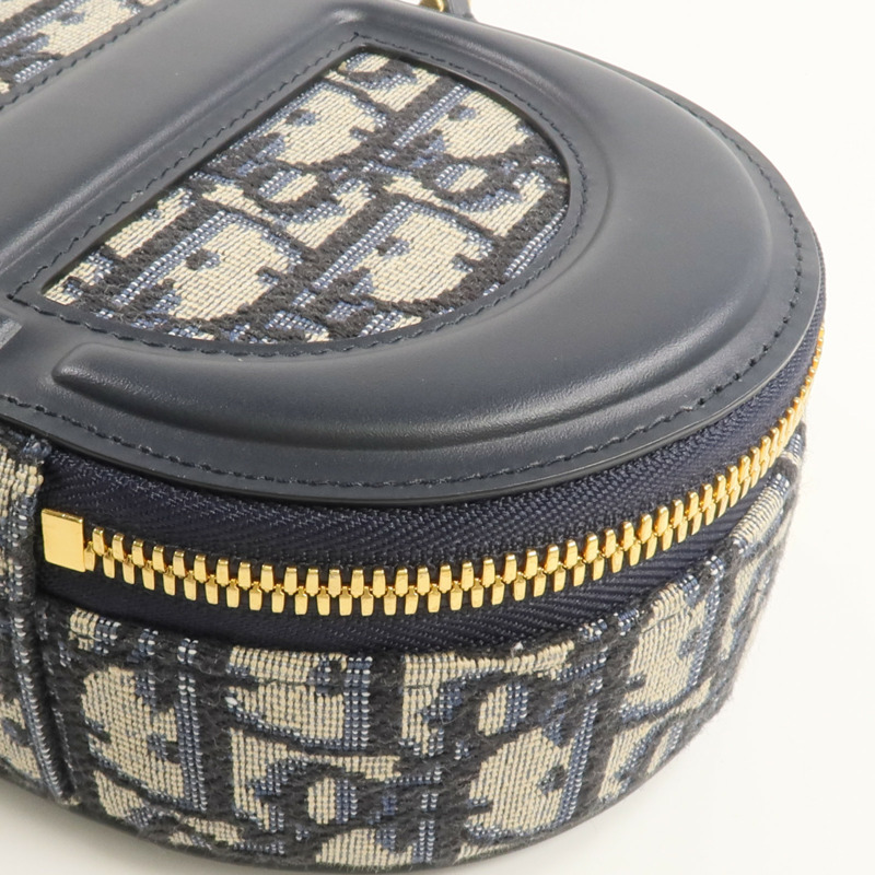 Dior 帆布/皮革CD Signature Oval Camera金扣手挽肩背兩用袋-5