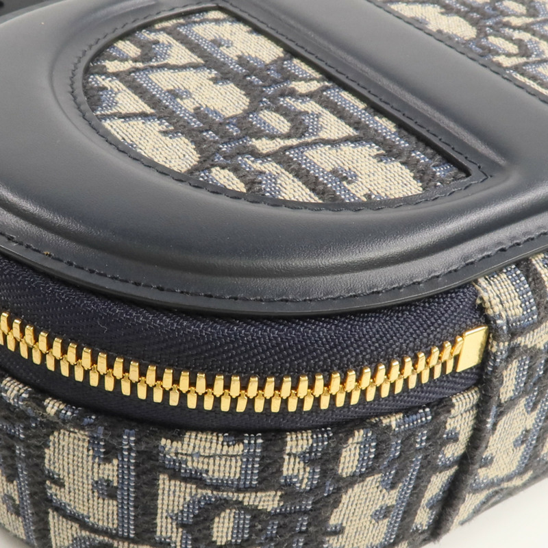 Dior 帆布/皮革CD Signature Oval Camera金扣手挽肩背兩用袋-6