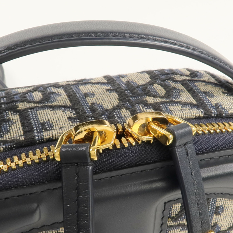 Dior 帆布/皮革CD Signature Oval Camera金扣手挽肩背兩用袋-9