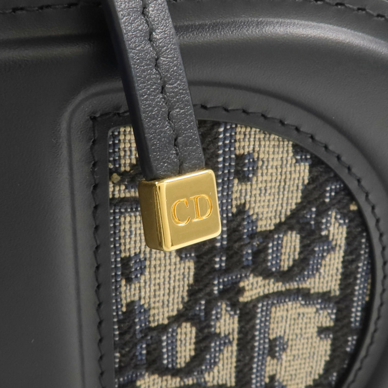Dior 帆布/皮革CD Signature Oval Camera金扣手挽肩背兩用袋-10