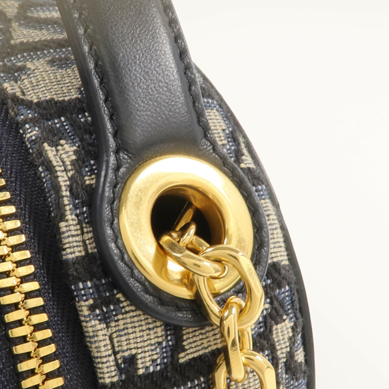 Dior 帆布/皮革CD Signature Oval Camera金扣手挽肩背兩用袋-11