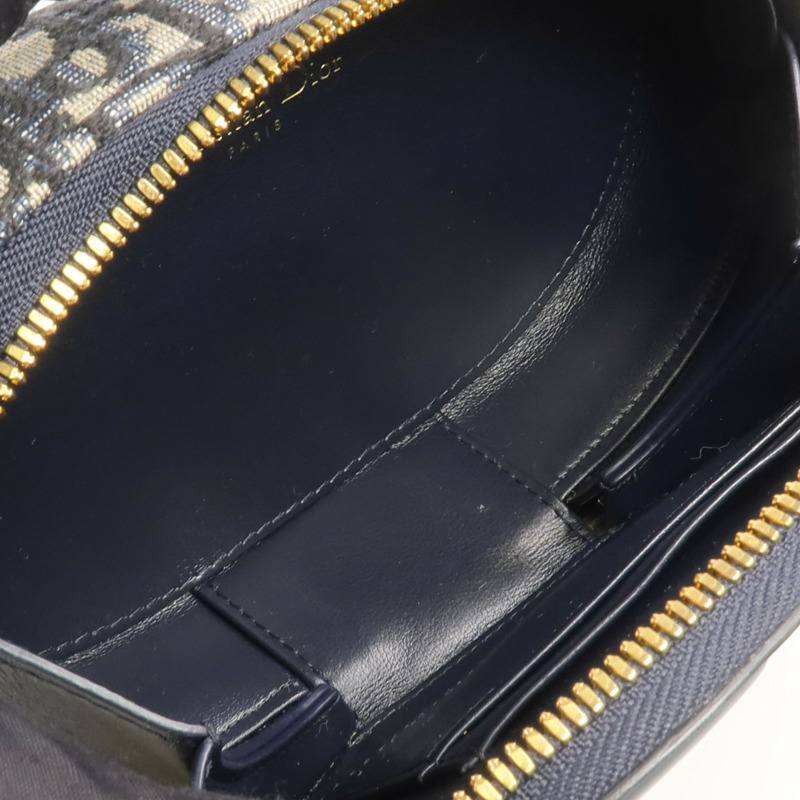 Dior 帆布/皮革CD Signature Oval Camera金扣手挽肩背兩用袋-12