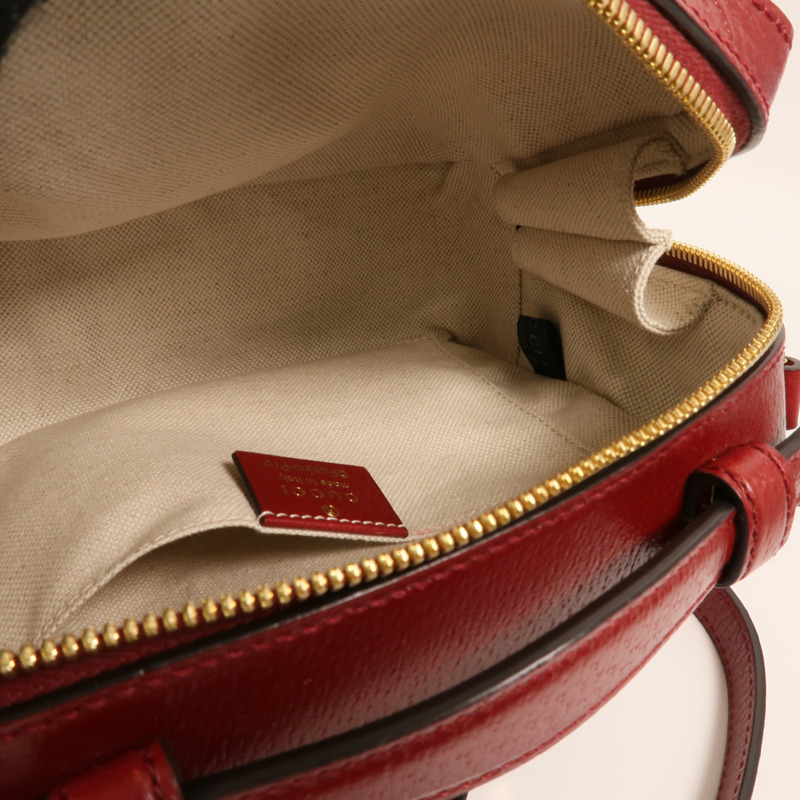 GUCCI 塗層帆布Doraemon Micro GG Supreme鏈帶手挽肩背兩用袋-4