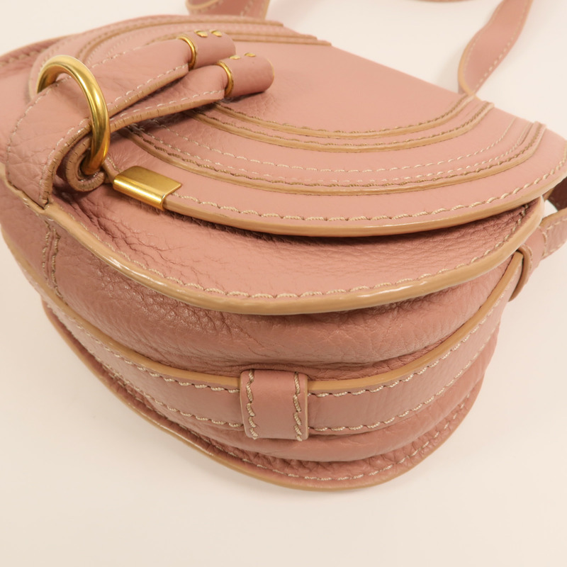 Chloe 牛皮皮革Small Marcie Saddle肩背袋-11