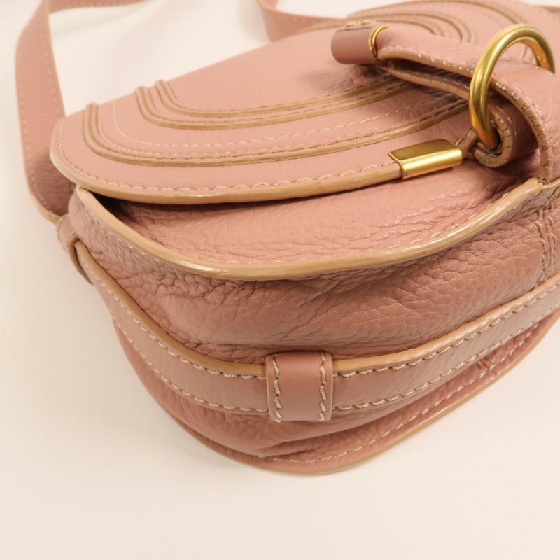 Chloe 牛皮皮革Small Marcie Saddle肩背袋-12