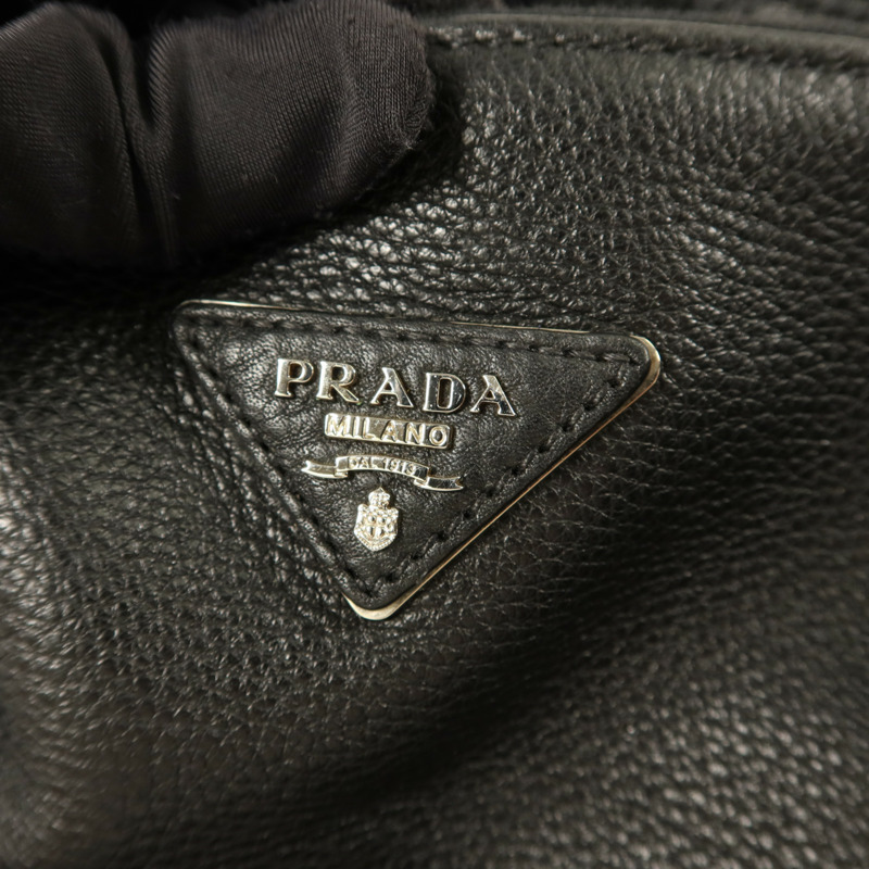 PRADA 牛皮皮革Hobo Bag肩背袋-10