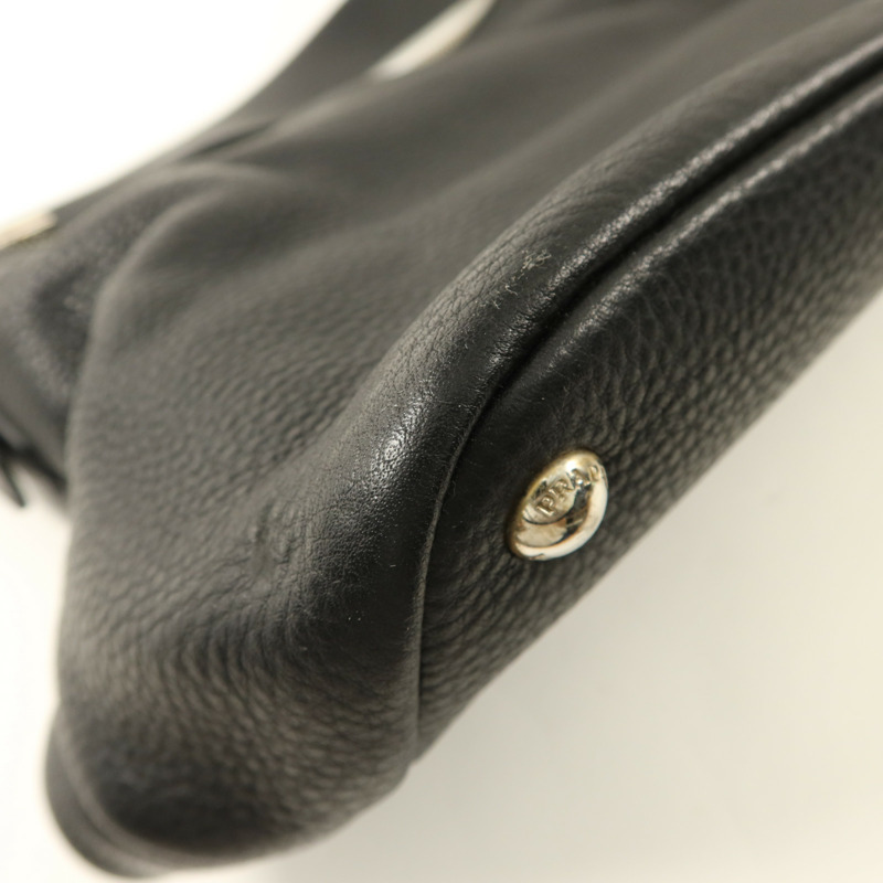 PRADA 牛皮皮革Hobo Bag肩背袋-17