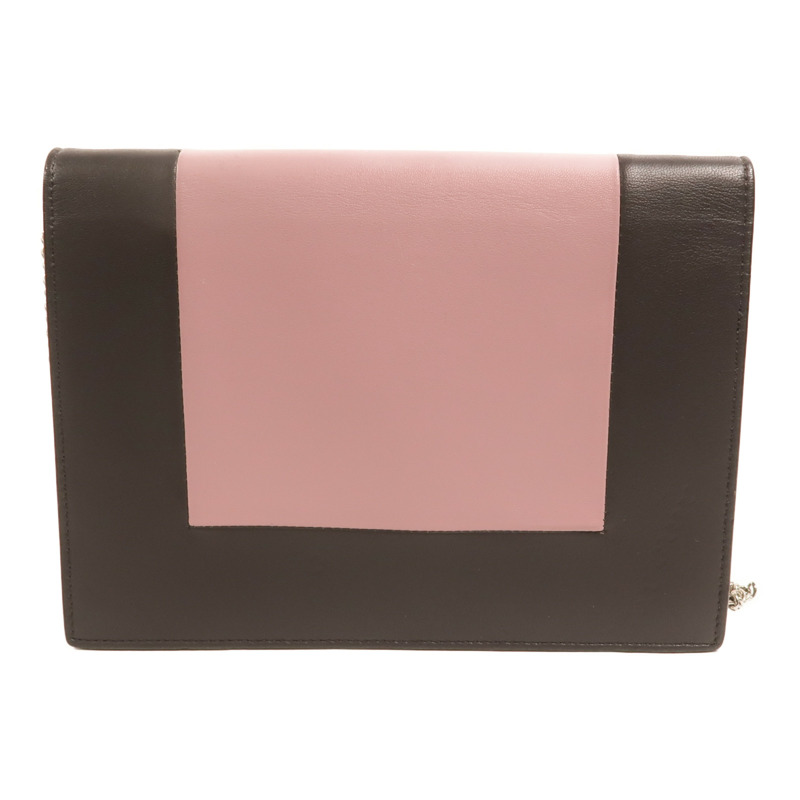 CELINE 牛皮皮革Frame Woc銀扣鏈帶肩背袋-1