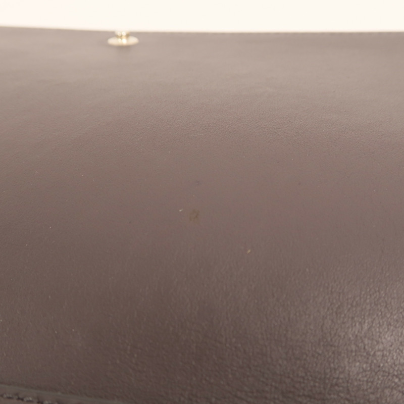 CELINE 牛皮皮革Frame Woc銀扣鏈帶肩背袋-15