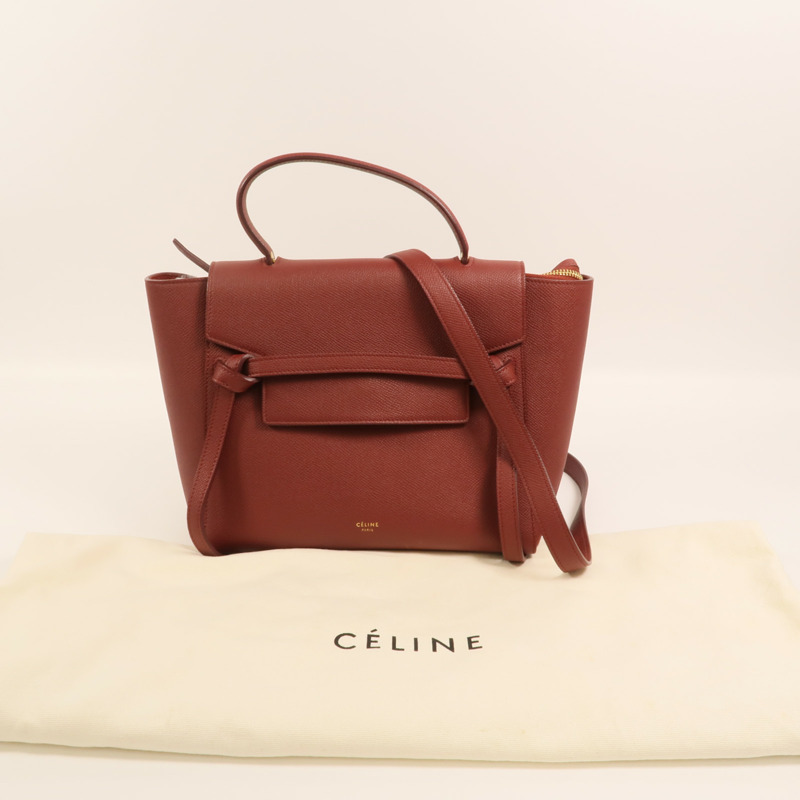 CELINE 牛皮皮革Micro Belt Bag手挽肩背兩用袋-10