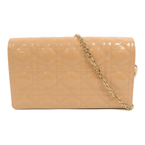 Dior 漆皮皮革Lady Dior Pouch鏈帶肩背袋