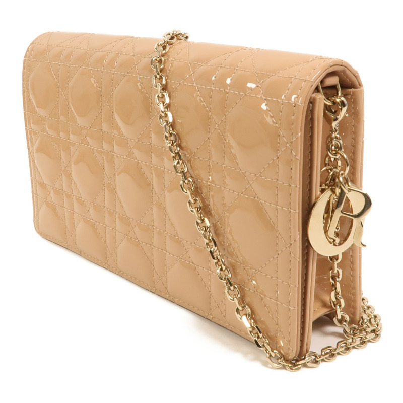 Dior 漆皮皮革Lady Dior Pouch鏈帶肩背袋-2