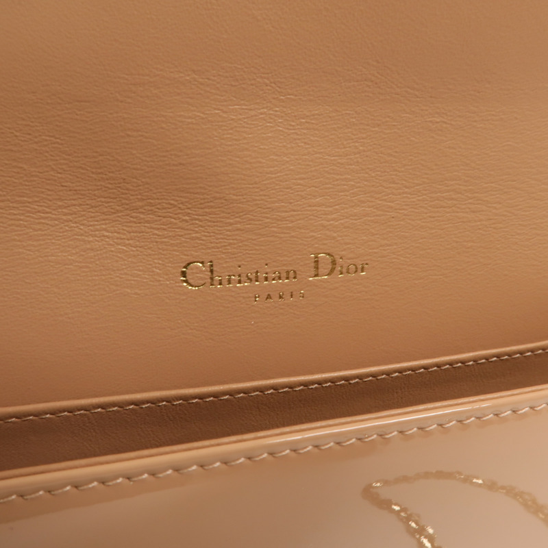 Dior 漆皮皮革Lady Dior Pouch鏈帶肩背袋-5