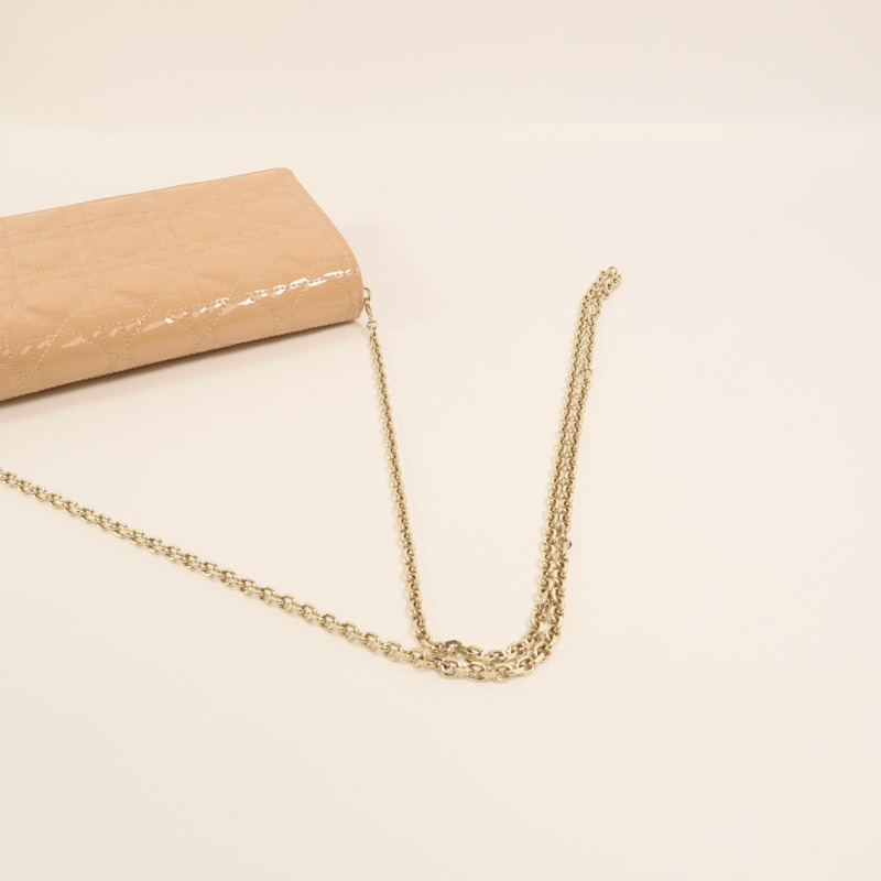 Dior 漆皮皮革Lady Dior Pouch鏈帶肩背袋-7